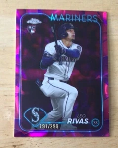 2024 Topps Chrome Update Leo Rivas USC76 Magenta Purple Lava Lamp Refractor /299 - Bild 1 von 2