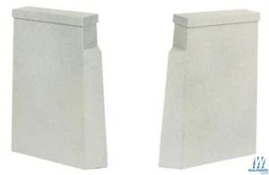 Walthers Cornerstone HO Single-Track Railroad Bridge Concrete Piers pkg(2) - Kit - Picture 1 of 2