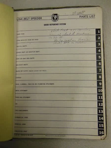 LINK BELT SPEEDER Parts List for Lower Frame , Machine & Attachments - Picture 1 of 8
