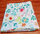 Target Bright Busy Florals Aqua Pinks Greens Spring Festive Tablecloth 61"x38"
