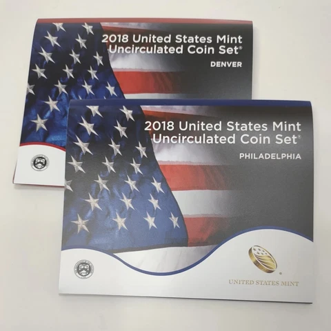 2018 US Mint Uncirculated Coin Set Complete Philly  Denver Mints Original Issue Cover