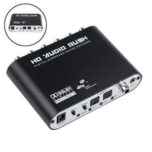 Convertidor decodificador óptico SPDIF coaxial AC3 DTS a 5,1 canales audio analógico sonido rápido - Imagen 1 de 12