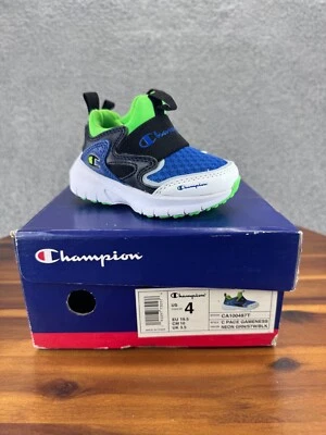 Zapato Deportivo Informal Champion Boys Pace Gameness Talla 4 Verde Neón Negro Sin Cordones Foto 1 de 4