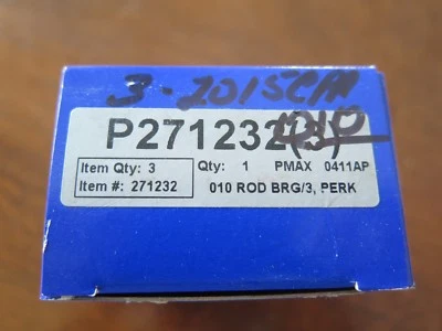 PowerMax P271232  (3) Rod Bearings .010"  3 Pairs Fits Perkins NOS (2C1-1) - Image 1 of 2