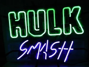 17"x14"Hulk Smash Neon Sign Light Super Hero Wall Decor Handcraft Visual Artwork - Picture 1 of 5