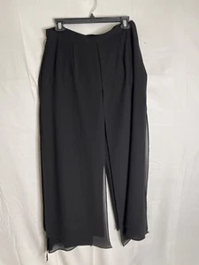 Vintage Another Thyme Womens Size 12 Flowy Leg Pants Black 155 - Picture 1 of 10