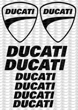 Ducati Logo Emblem Motorrad Aufkleber Set 8 Teilig Sponsoren Decals Farbauswahl 