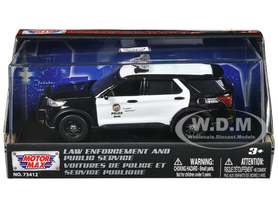 2022 FORD POLICE INTERCEPTOR UTILITY "LAPD" 1/43 DIECAST MODEL BY MOTORMAX 79498 - Image 1 of 1