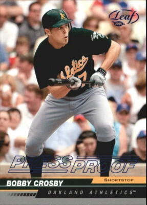 2005 Leaf Press Proofs Blue #144 Bobby Crosby /75 - NM-MT - Image 1 of 2