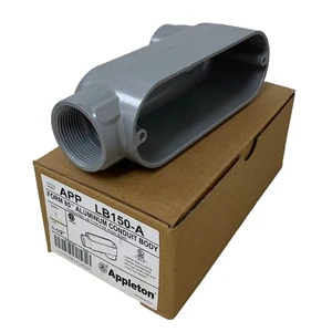 New Appleton Form 85 Aluminum Conduit Body Type LB150-A 1.5" Threaded For Rigid - Picture 1 of 3