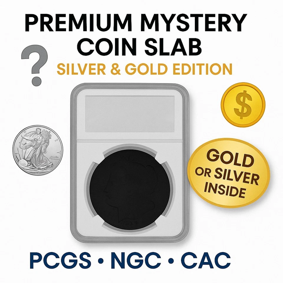 🔥Premium Mystery Silver or Gold Coin Slab –  Certified/Graded – Morgan ASE 🪙   - Image 1 of 4
