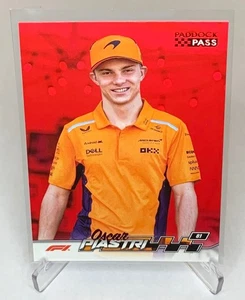2024 Topps F1 Paddock Pass Oscar Piastri Red Foil #8 - Picture 1 of 2