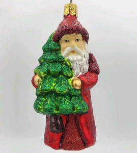 Inge Glas Santa Tree Nicolás prepara 1-026-10 adorno de vidrio alemán 2010 - Imagen 1 de 15
