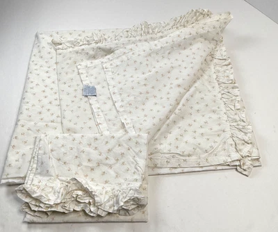 Lençol Mon Ami Simply Shabby Chic Kids completo queen plano com babados +1 estojo padrão - Imagem 1 de 4