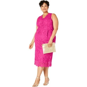 Jessica London Women's Plus Size Lace Midi Dress - Picture 1 of 9