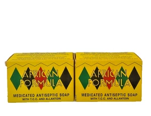African Formula Bar  with Allantoin Medicated Antiseptic Soap 3 oz/85g Each x2 - Picture 1 of 2