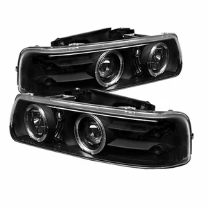 Spyder For Chevy Tahoe 2000-2006 Projector Headlights Pair | LED Black - Picture 1 of 2
