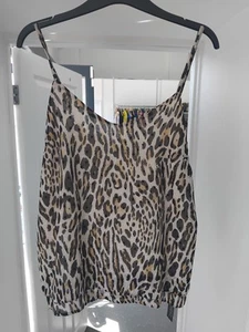Damen Leopardenmuster Römer Trägertop Größe 10 neu mit Etikett - Bild 1 von 3