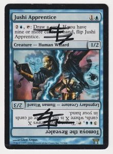 Double Signed Jushi Apprentice MP Champions of Kamigawa Artist Glen Angus MTG! - Picture 1 of 2