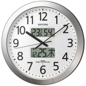 Rhythm Radio-Controlled Wall Clock with Program Calendar 4FN404SR19 from Japan - Picture 1 of 3