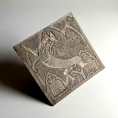 LEÃO DESENFREADO MEDIEVAL Vintage WILTON COLUMBIA Rebite RWP PLACA DE METAL ARTE Figura - Imagem 1 de 4