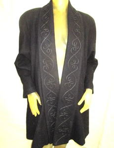 Jofeld Wool Blend Dress Coat - Womens Med  Open Front, Buttonless  Vintage? - Picture 1 of 6