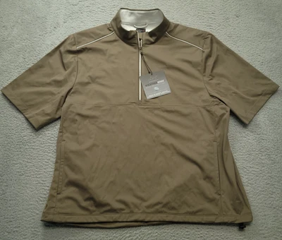 Мужская рубашка для гольфа Greg Norman XL Weatherknit защита от дождя 1/4 на молнии новая с ценниками - Изображение 1 из 4