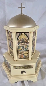 Vintage Swiss Harmony Roundelay Music Box Religious Catholic Holy Water Works! - Picture 1 of 18