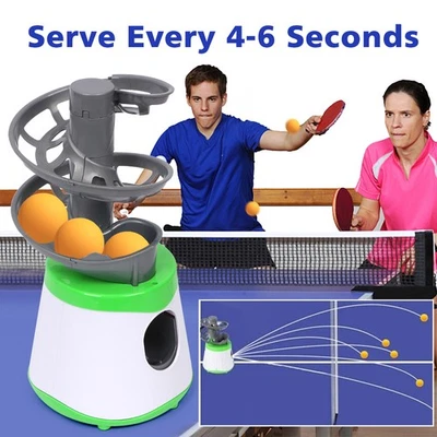 Table Tennis Robot PingPong Ball Machine Automatic Machine Exercise Green UK - Image 1 of 4