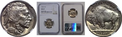 1935 5C Buffalo Nickel NGC MS-67 - Image 1 of 3