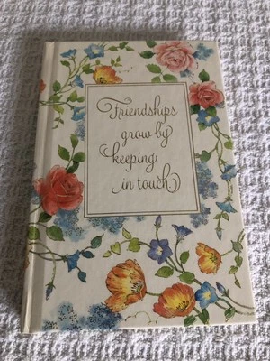 Libreta de direcciones Hallmark Las amistades crecen manteniéndose en contacto floral vintage 1980 Foto 1 de 4