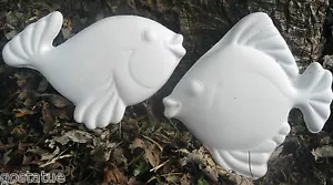 2 abs Small Plastic Molds Fish Embellishment Molds 6"x 4"x1/4" & 5.5"x 5"x 1/4" - Picture 1 of 7