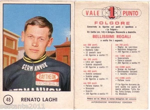 FIGURINA CICLOSPORT FOLGORE 1967 CICLISMO 48 RENATO LAGHI OTTIMA B134 - Bild 1 von 1