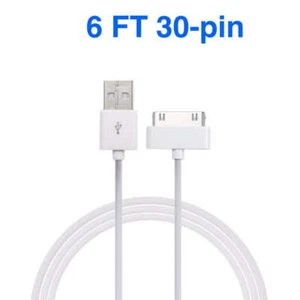 6FT 30pin USB Charger Data Sync Cable Cord For iPhone 3G/4/4S iPad 2 iPod nano - Picture 1 of 4