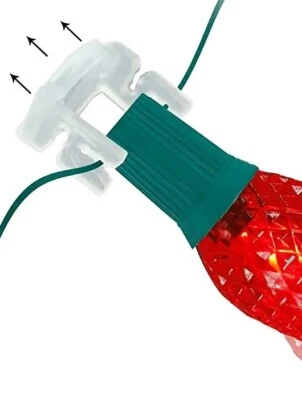 MAGNETIC  Clips Bag of 100 string  lights C7 C9 Socket base Metal Roof Christmas - Image 1 of 4