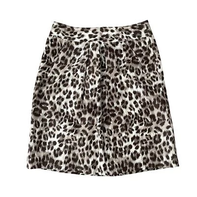 Falda de seda Banana Republic estampado animal leopardo talla 2 para mujer longitud midi Foto 1 de 4