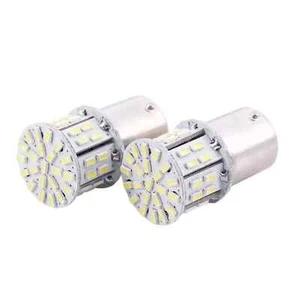 2x 12v LED corn BA15S WHITE motorhome camper van caravan 1.38w 50 chip SMD - Picture 1 of 8