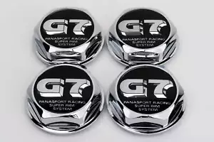 Panasport G7 C5C/C5C2 66mm Reproduction Center Caps *Black/Chrome* - Picture 1 of 4
