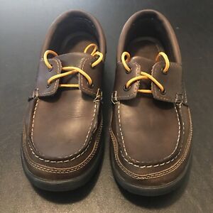 Crocs Men's Harborline Dark Brown Leather Casual Boat Loafers Shoes 11371 Sz 8M