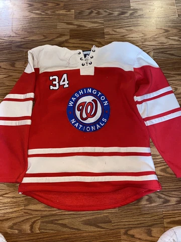 Mens Size Large Bryce Harper Washington Nationals MLB Hockey Style Sweater Hood Cover