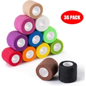 36 rollos de cinta cohesiva autoadhesiva rollos de vendaje para esguinces de muñeca veterinario - Imagen 1 de 11
