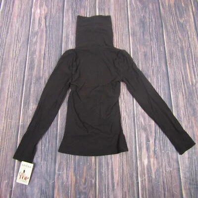 Top Spanx On Top NUEVO NUEVO CON ETIQUETAS Medio Cuello Alto Manga Larga Marrón agridulce 973 Foto 1 de 3