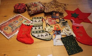 18teiliges Geschenkset Weihnachten (neu),Adventskalender,Stiefelsack,Kissen,Dose - Bild 1 von 9