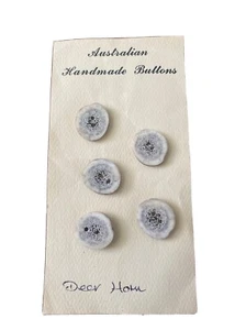 Australian Handmade Deer Horn Buttons Round Unused - Picture 1 of 5