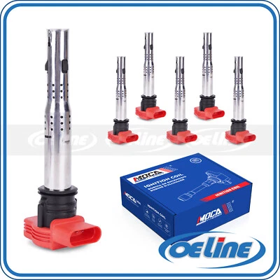 Bobinas de encendido 6* para Audi A4-A8 Q5 S4 S5 Porsche Cayenne Panamera 3.0 3.2L V6 Foto 1 de 4