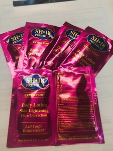 10 X SH 18 PREMIUM EXTRA-FORT HAUTAUFHELLENDE KÖRPERLOTION BEUTEL - JE 0,27 UNZEN - Bild 1 von 1