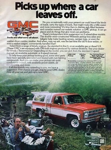 1980 GMC Sierra Pickup Truck Original Color Print Ad - Foto 1 di 1