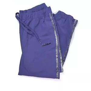 Adidas Hose Damen L Lavendel Lila Trainingshose Windbreaker Crop Gym Jogger - Bild 1 von 9