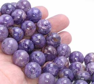CUENTAS SUELTAS REDONDAS AAA DE PIEDRAS PRECIOSAS CHAROITE GRADO 16 MM - Imagen 1 de 4