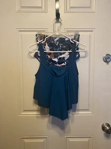 Adisputent 2 Piece Ruffle Top/High Waist Floral Bottoms Swimsuit Size S NWT - Picture 1 of 4